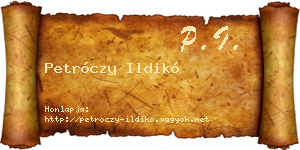 Petróczy Ildikó névjegykártya